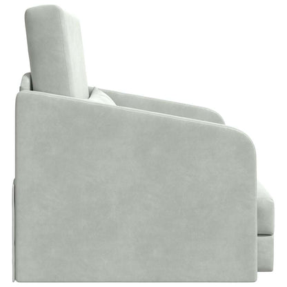 Sofa Bett Hellgrau 65 x 80 x 83 cm Samt