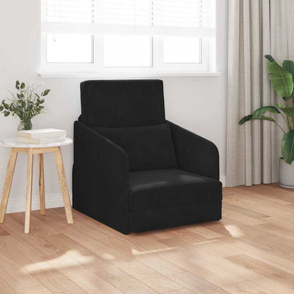 Sofa Bett Schwarz 65 x 80 x 83 cm Samt