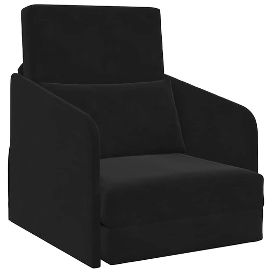 Sofa Bett Schwarz 65 x 80 x 83 cm Samt