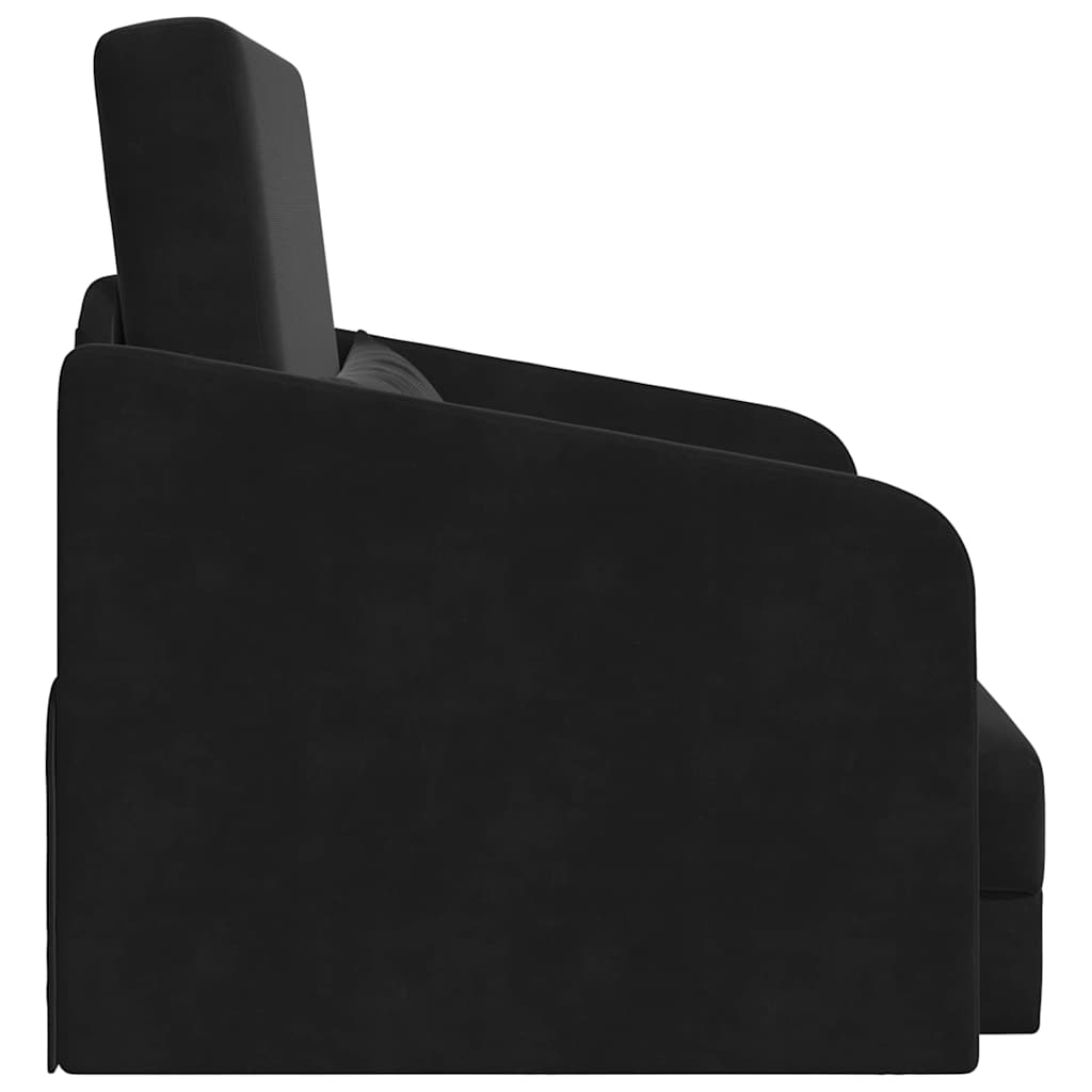 Sofa Bett Schwarz 65 x 80 x 83 cm Samt
