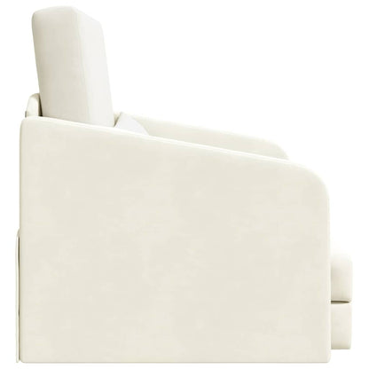 Sofa Bett Creme 65 x 80 x 83 cm Samt