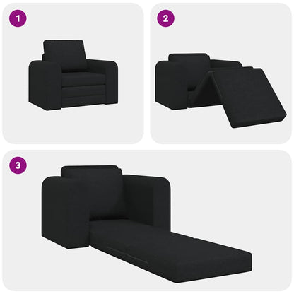 Sofa Bett Schwarz 98 x 71 x 83 cm Stoff