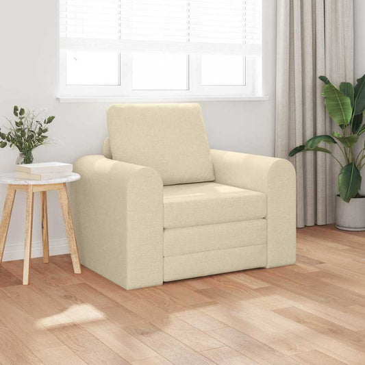 Sofa Bett Creme 98 x 71 x 83 cm Stoff