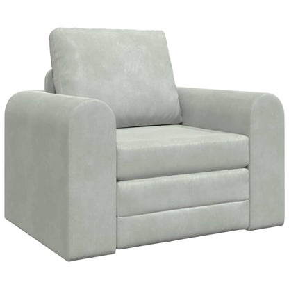 Sofa Bett Hellgrau 98 x 71 x 83 cm Samt