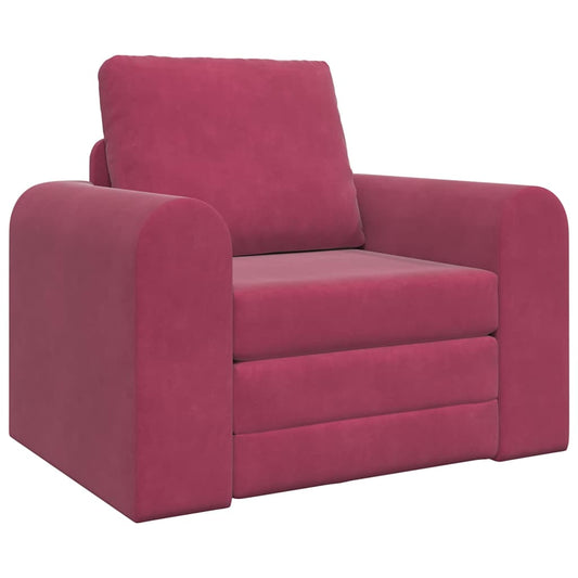 Sofa Bett Weinrot 98 x 71 x 83 cm Samt
