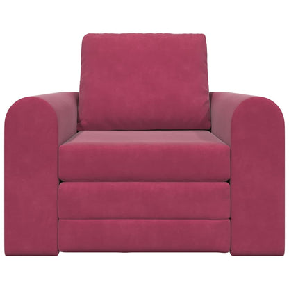 Sofa Bett Weinrot 98 x 71 x 83 cm Samt
