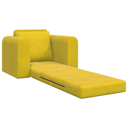 Sofa Bett Gelb 98 x 71 x 83 cm Samt
