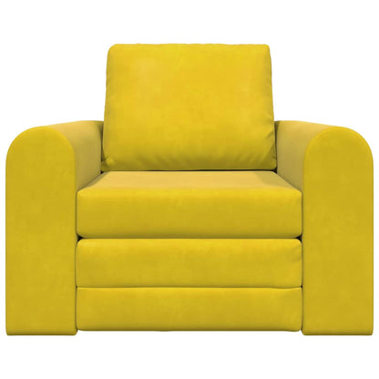 Sofa Bett Gelb 98 x 71 x 83 cm Samt