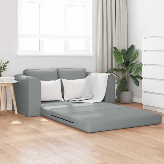 Sofa Bett Hellgrau 148 x 71 x 83 cm Stoff