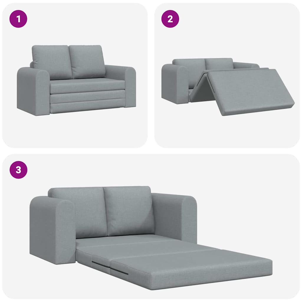Sofa Bett Hellgrau 148 x 71 x 83 cm Stoff