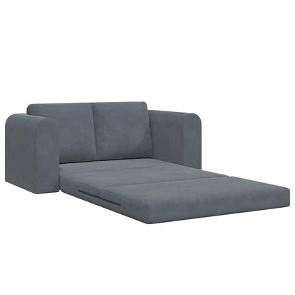 Sofa Bett Dunkelgrau 148 x 71 x 83 cm Samt