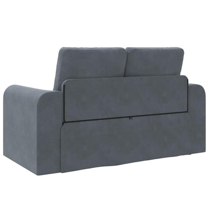 Sofa Bett Dunkelgrau 148 x 71 x 83 cm Samt