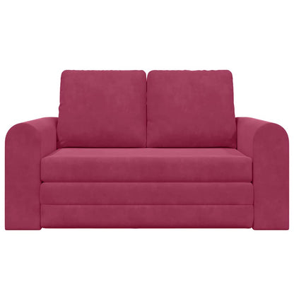 Sofa Bett Weinrot 148 x 71 x 83 cm Samt