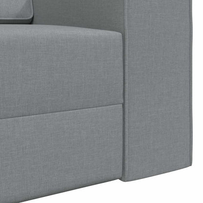 Bodensofa-Bett Hellgrau 245 x 78 x 77 cm Stoff
