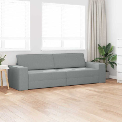 Bodensofa-Bett Hellgrau 245 x 78 x 77 cm Stoff