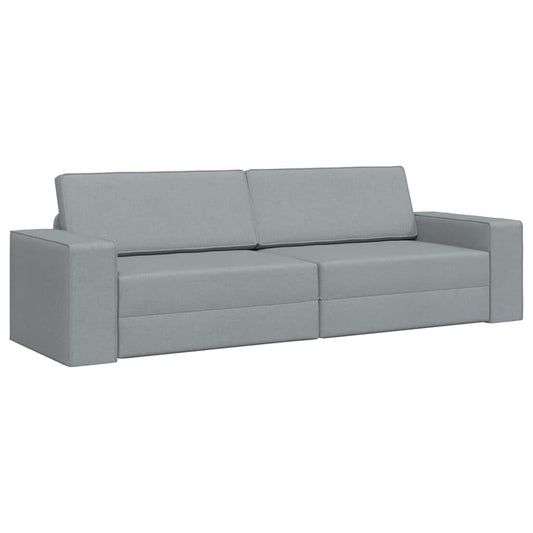 Bodensofa-Bett Hellgrau 245 x 78 x 77 cm Stoff