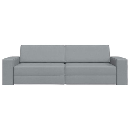 Bodensofa-Bett Hellgrau 245 x 78 x 77 cm Stoff