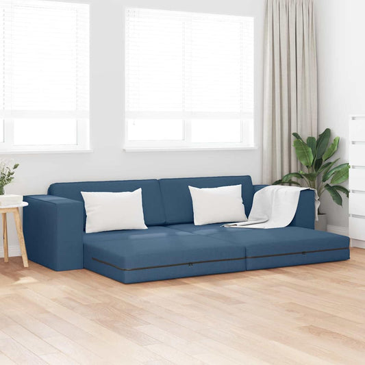 Bodensofa-Bett Marineblau 245 x 78 x 77 cm Stoff