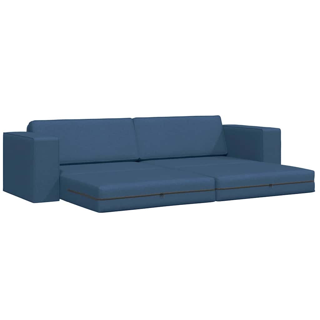 Bodensofa-Bett Marineblau 245 x 78 x 77 cm Stoff