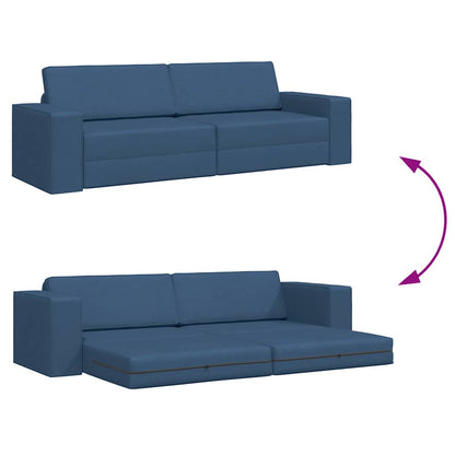 Bodensofa-Bett Marineblau 245 x 78 x 77 cm Stoff