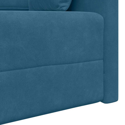 Boden-Schlafsofa Blau 213 x 76 x 77 cm Samt