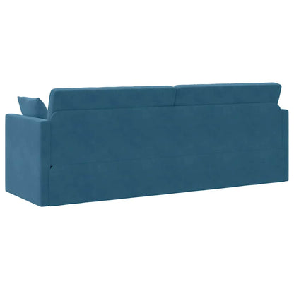 Boden-Schlafsofa Blau 213 x 76 x 77 cm Samt