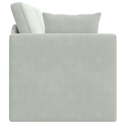 Boden-Schlafsofa Hellgrau 213 x 76 x 77 cm Samt