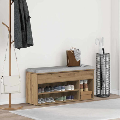 Schuhbank Artisan-Eiche 102x30,5x45 cm Holzwerkstoff