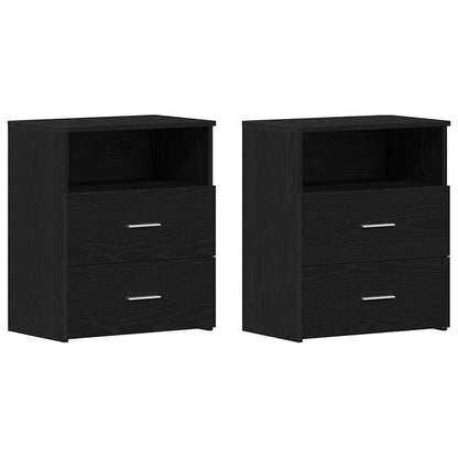 Nachttisch 2 pcs Schwarze Eiche 50 x 32 x 60 cm Holzwerkstoff