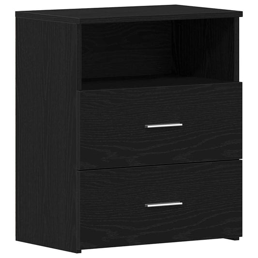 Nachttisch 2 pcs Schwarze Eiche 50 x 32 x 60 cm Holzwerkstoff