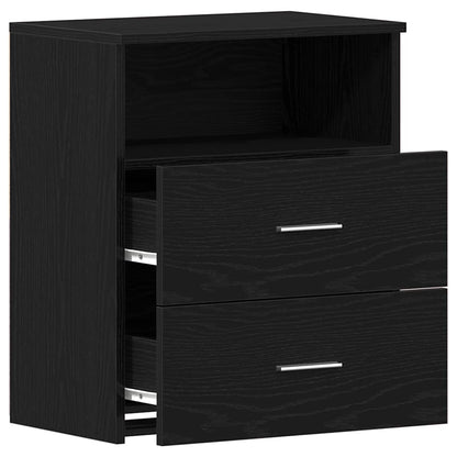 Nachttisch 2 pcs Schwarze Eiche 50 x 32 x 60 cm Holzwerkstoff