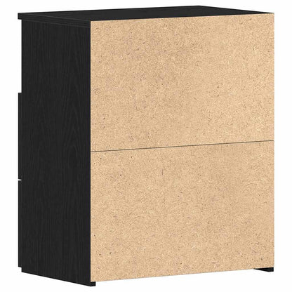 Nachttisch 2 pcs Schwarze Eiche 50 x 32 x 60 cm Holzwerkstoff
