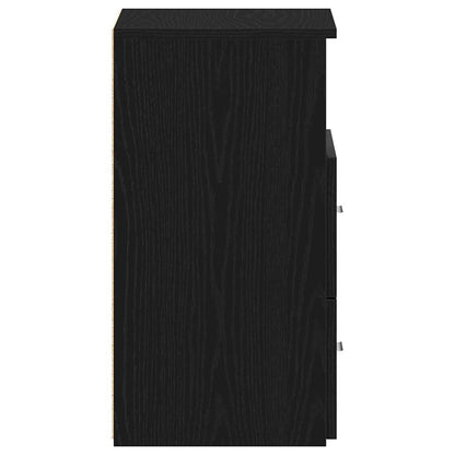 Nachttisch 2 pcs Schwarze Eiche 50 x 32 x 60 cm Holzwerkstoff