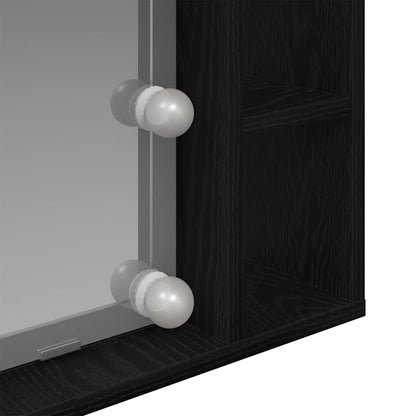 Spiegelschrank Schwarze Eiche 76 x 15 x 55 cm Holzwerkstoff
