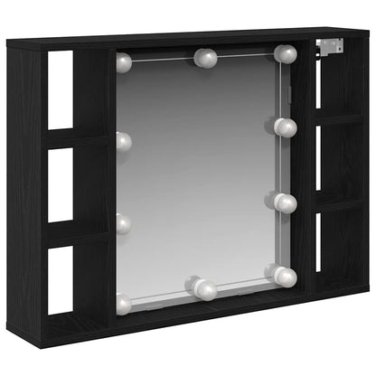 Spiegelschrank Schwarze Eiche 76 x 15 x 55 cm Holzwerkstoff