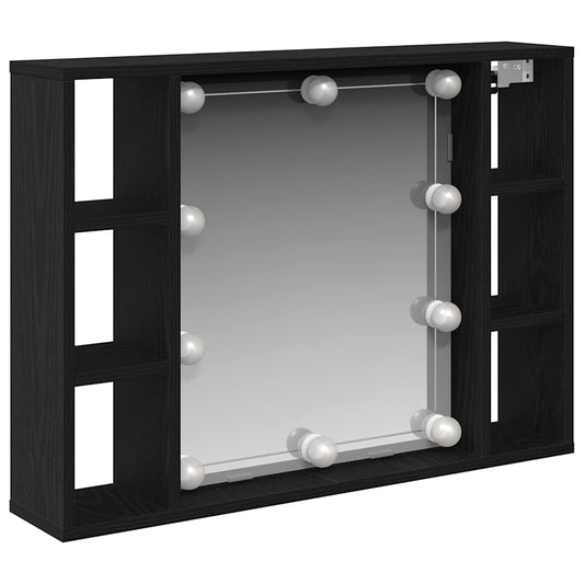 Spiegelschrank Schwarze Eiche 76 x 15 x 55 cm Holzwerkstoff