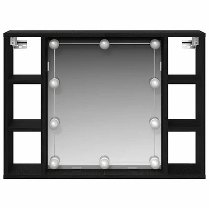 Spiegelschrank Schwarze Eiche 76 x 15 x 55 cm Holzwerkstoff