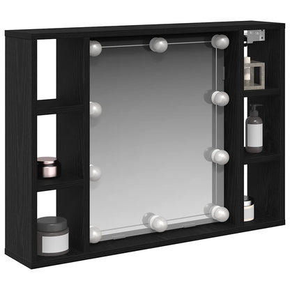 Spiegelschrank Schwarze Eiche 76 x 15 x 55 cm Holzwerkstoff