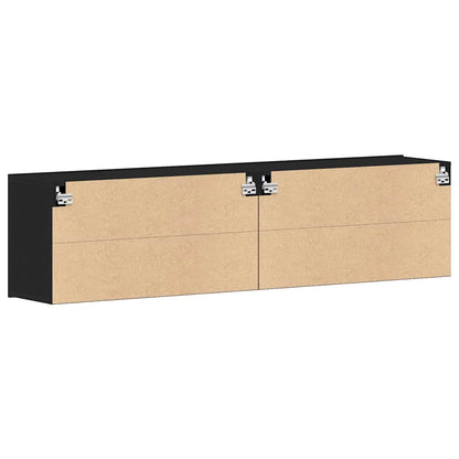 TV-Schränke 2 Stk. Schwarze Eiche 160 x 30 x 41 cm Holzwerkstoff