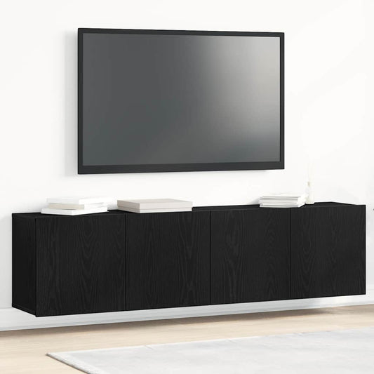 TV-Schränke 2 Stk. Schwarze Eiche 160 x 30 x 41 cm Holzwerkstoff
