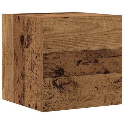 8-tlg. TV-Schrank-Set Wandmontage Altholz-Optik Holzwerkstoff