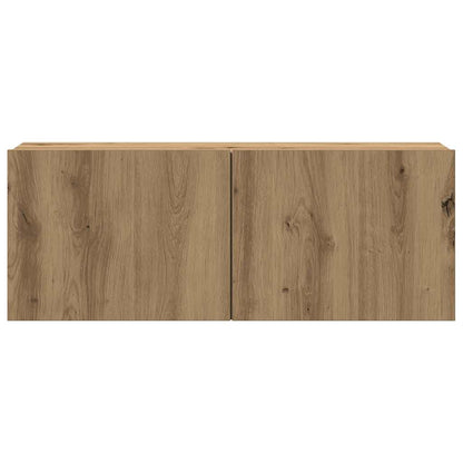 8-tlg. TV-Schrank-Set Wandmontage Artisan-Eiche Holzwerkstoff