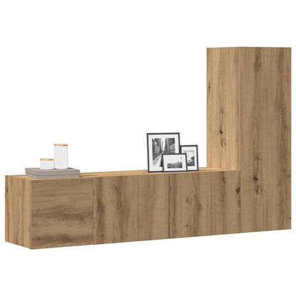 TV-Wandschränke 3 Stk. Artisan-Eiche Holzwerkstoff