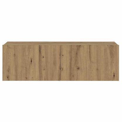 8-tlg. TV-Schrank-Set Wandmontage Artisan-Eiche Holzwerkstoff