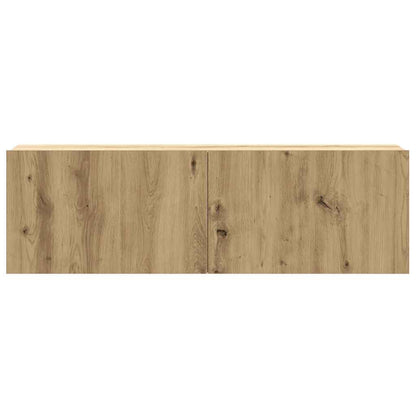 6-tlg. TV-Schrank-Set Wandmontage Artisan-Eiche Holzwerkstoff