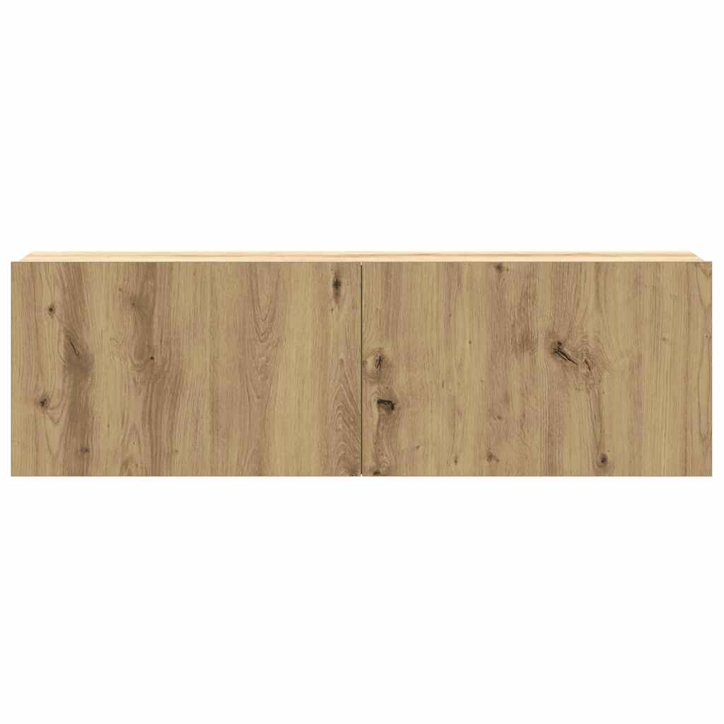 6-tlg. TV-Schrank-Set Wandmontage Artisan-Eiche Holzwerkstoff