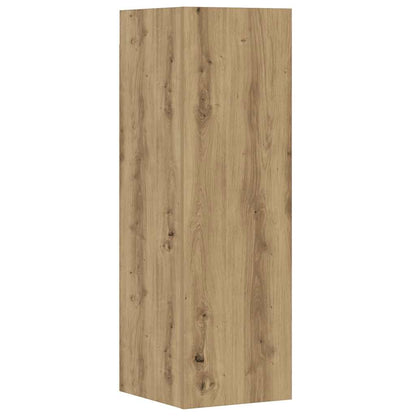 6-tlg. TV-Schrank-Set Wandmontage Artisan-Eiche Holzwerkstoff