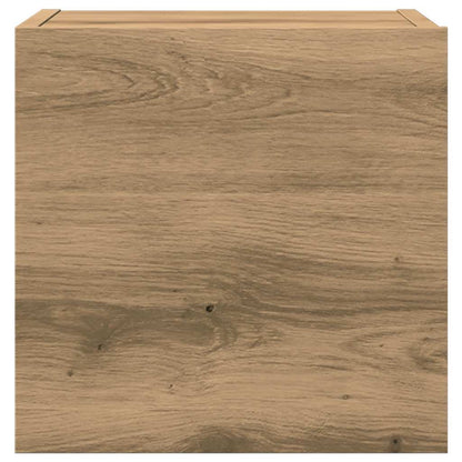 4-tlg. TV-Schrank-Set Wandmontage Artisan-Eiche Holzwerkstoff