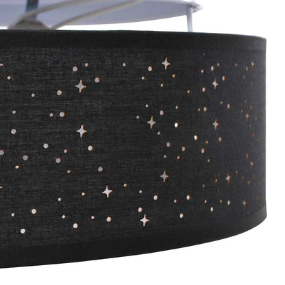 Deckenlampe Schwarz 38 x 13.5 cm Stoff