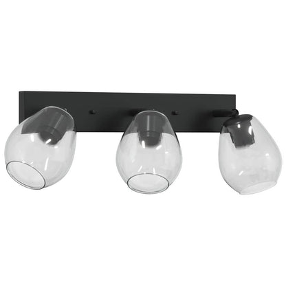 Deckenstrahler Schwarz 54 x 13 x 26 cm Glas und Metall